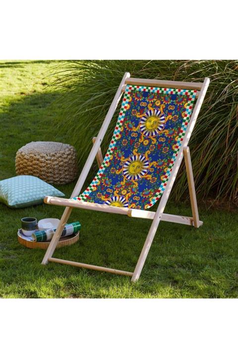 Sunny Home Design Renkli Katlanabilir Şezlong