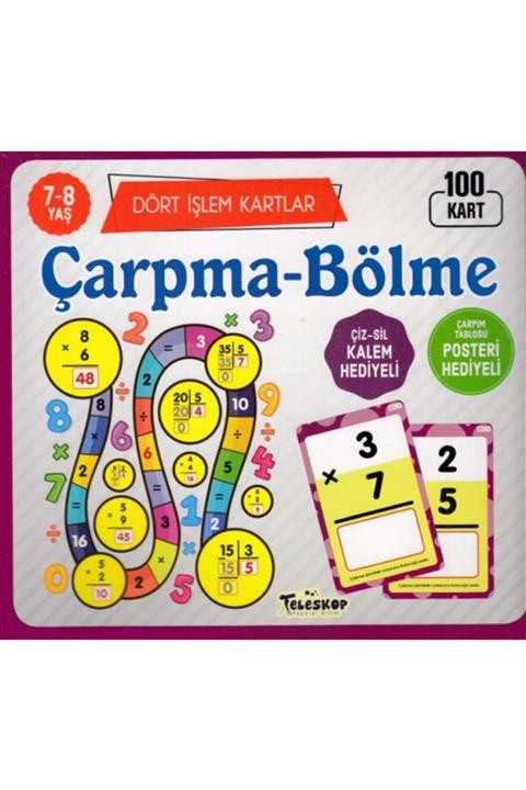 Teleskop Popüler Bilim Çarpma Bölme 7 8 Yaş Dört Işlem Kartlar