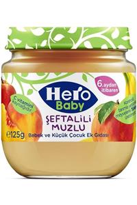 Hero Baby Kavanoz Maması 125gr Şeftalili Muzlu (6 Lı Set)