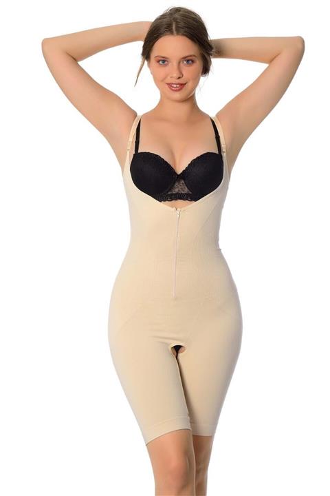 Form Time Kadın Agraflı Ten Rengi Tulum Korse