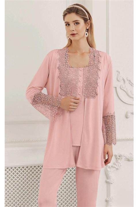 PERİN Hamile & Lohusa Üçlü Pijama Takım 313