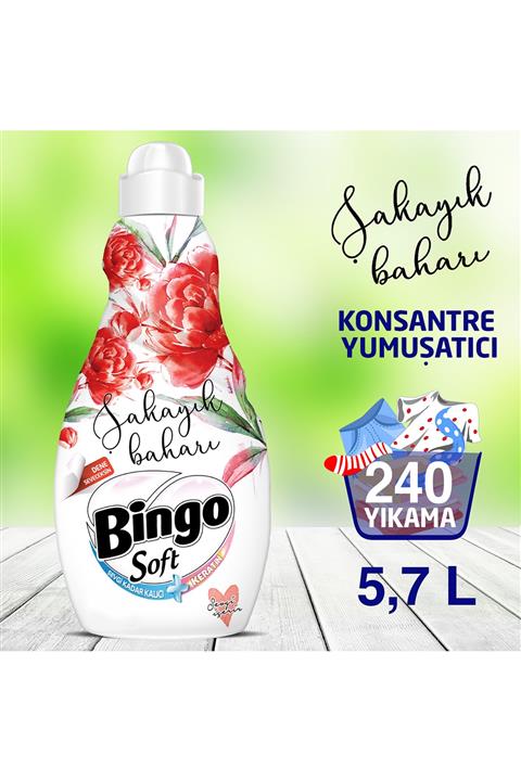 Bingo Soft Konsantre Çamaşır Yumuşatıcısı Şakayık Baharı 1440 Ml Ekonomi Paketi 4'lü