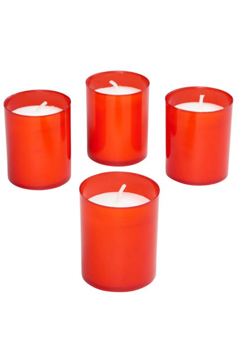 Rubin Kırmızı Mum 4'lu