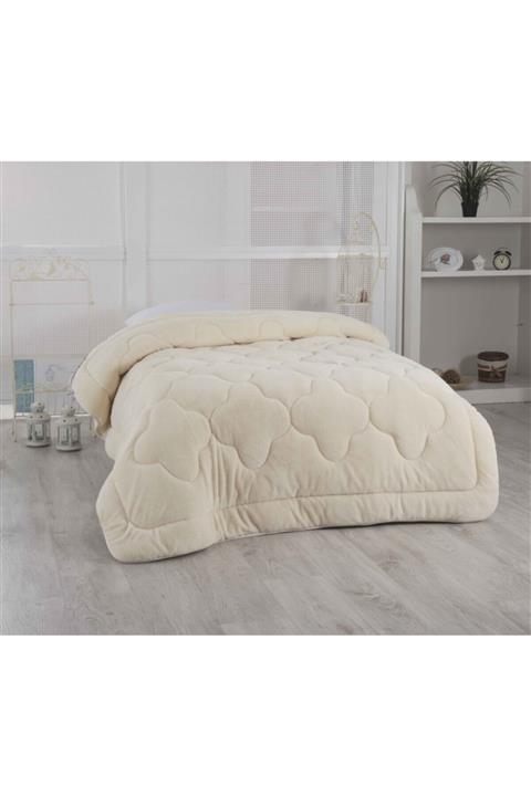ZnDStore Sıcacık Yorgan Welsoft Yumuşak Tek Kişilik (bej)