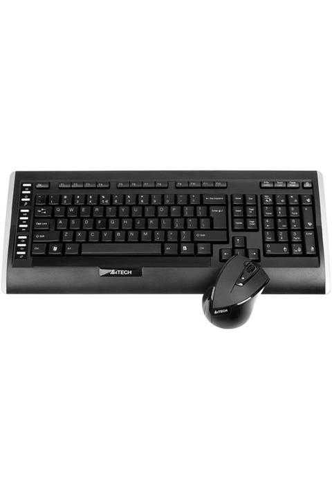 A4 Tech Q Tr Multimedia Kablosuz Klavye Mouse Seti Siyah 9300f