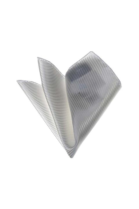 Exve Exclusive Kırık Beyaz Çizgili Yaka Cep Mendili