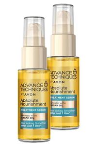 AVON Advance Techniques Argan Yağı Içeren Besleyici Saç Serumu 30 ml Ikili Set