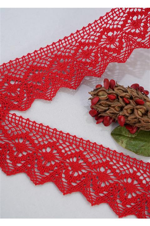 ALKA DANTEL Kırmızı Pamuk Kopanaki 10mt