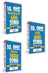 ÇAPA YAYINLARI 10.sınıf Matematik - Fizik - Kimya Soru Bankası Seti (3kitap)