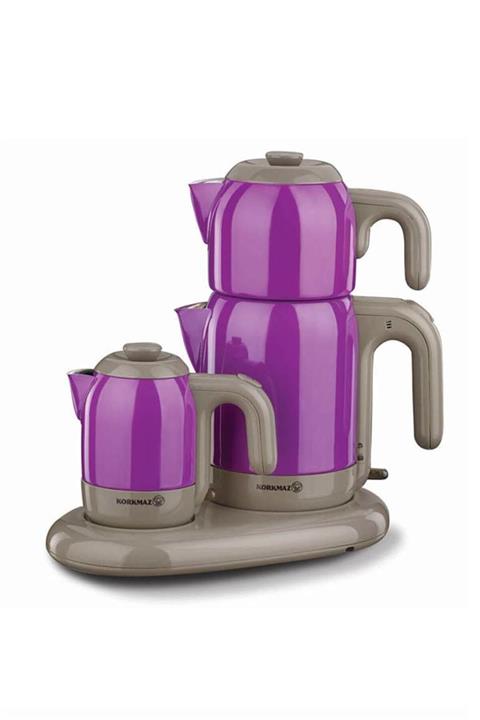 KORKMAZ A353-07 Mia Mor/gri Çay Kahve Makinesi