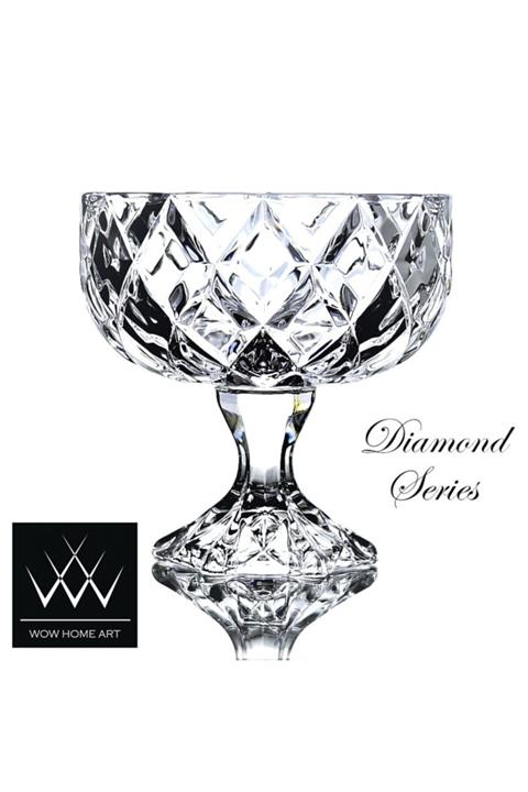 Wow Home Art - Cam Ayaklı Bol Kase 18 cm