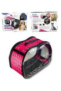Maxisol Şeffaf Kedi Köpek Taşıma Çantası 42 X 26 X 35 Cm Özel Kutusunda Pembe