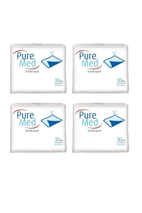 Puremed Hasta Altı Bezi Yatak Koruyucu Örtü 60x90 Cm 30 Lu 4 Paket 120 Kullanım