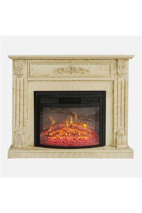 DLC 1127s 1800 Watt Antik Anıt Figürlü Ses Efektli Bluetoothlu Dekoratif Elektrikli Şömine