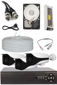 ELİTCAM Elit Metal Dahua Kasa 3 Kameralı Eko Full Set 5 M.pixel Sony Lens 1080p