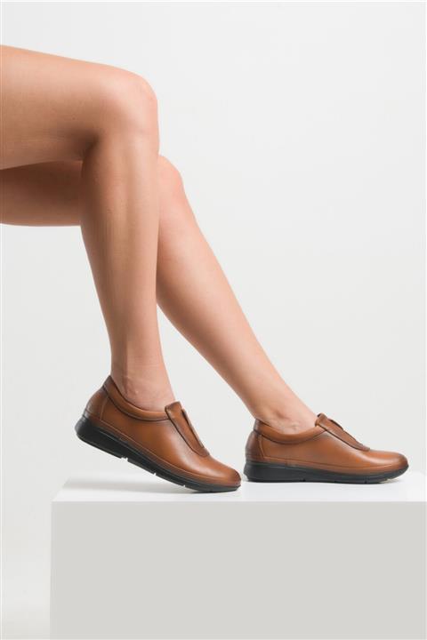 Ataköy Ayakkabı KadınTaba Deri Ayakkabı