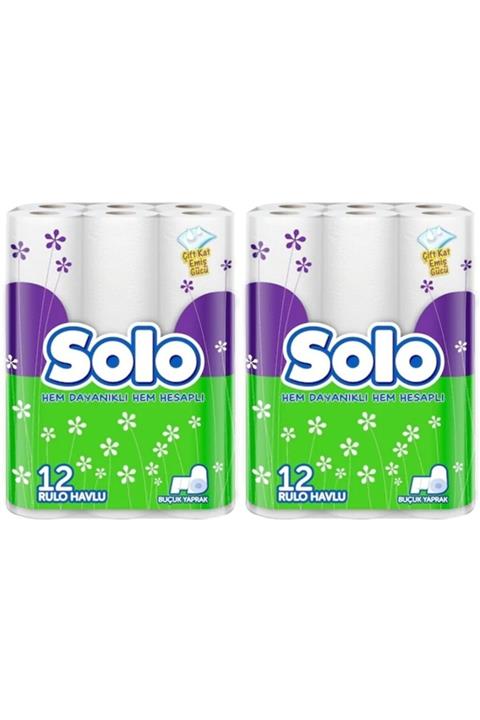 Solo Kağıt Havlu 12 Rulo 2 Li Set