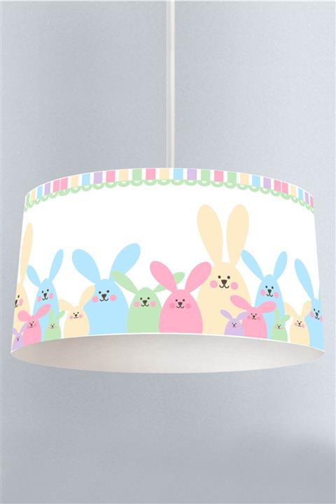 Rivaİstanbul Renkli Tavşanlar Çocuk Sarkıt Avize