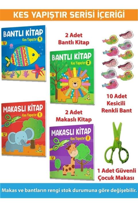 yükselen zeka Yükselen Zeka Kes Yapıştır /bant-makas / El Becerileri Seti (3-6 Yaş )