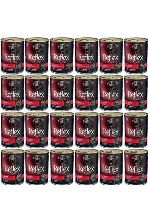 Reflex Plus Kuzulu Et Parçacıklı Köpek Konservesi 400 gr 24 Adet