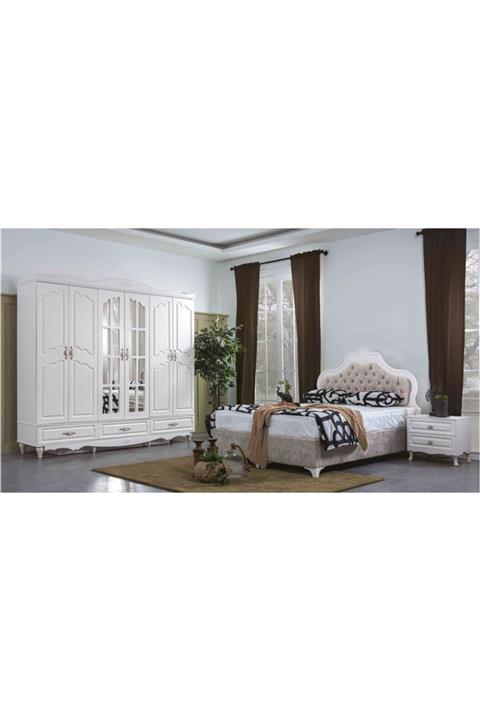 Viento Mobilya Lilyum Aynalı Ve Kapaklı %100 Mdf Yatak Odası Takımı
