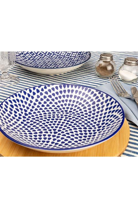 Madame Coco Rêve Bleu Esprit Yemek Tabağı - Mavi - 20,5 cm