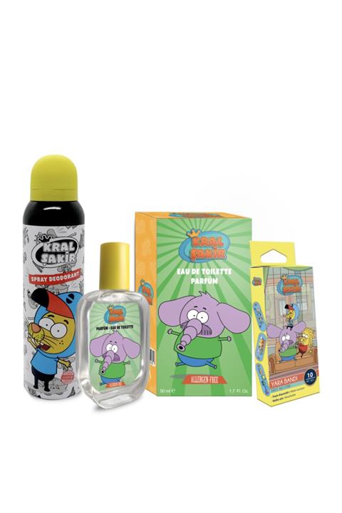Kral Şakir 50ml Parfüm Edt + 150ml Deodorant +10 Lu Yarabandı