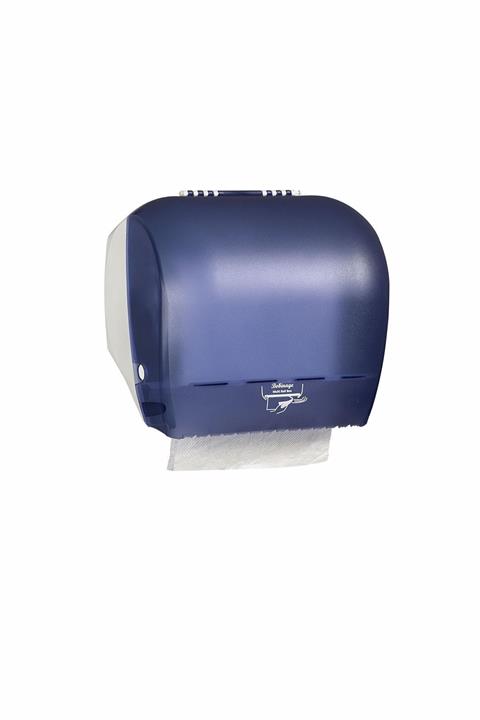 KGGOLDPAPER Frl 9306 Şeffaf Mavi/beyaz Bobinage Manuel Yatay 21 Cm Makine Havlusu Dispenseri Aparatı