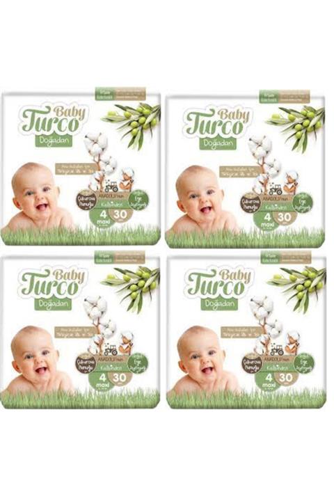 Baby Turco Doğadan 4 Numara Maxi 30x4 120 Adet