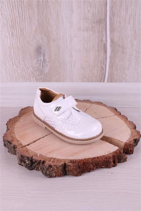 Kidya Erkek Bebek Beyaz Rugan Ortopedik Ayakkabı