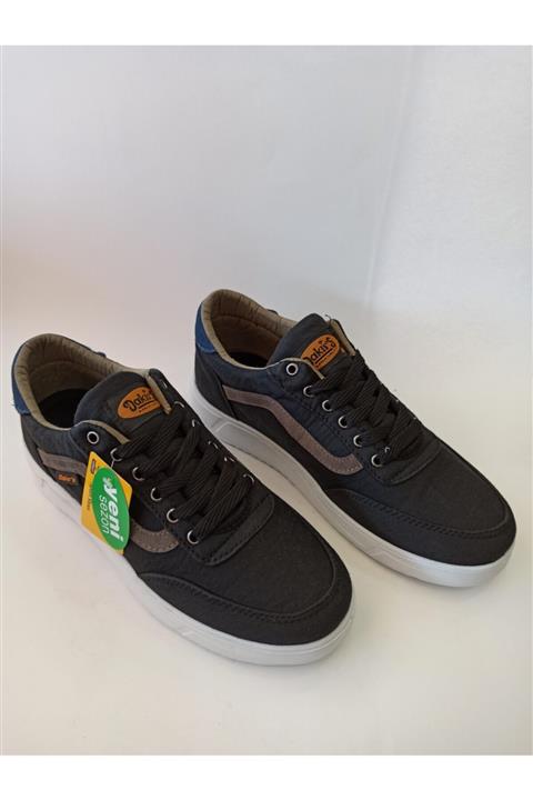 Dakırs Erkek Siyah Keten Günlük Ayakkabı