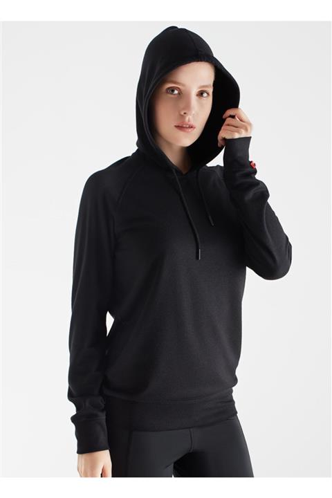 Blackspade Kadın Termal Kapşonlu Sweatshirt 2. Seviye 5938 - Siyah