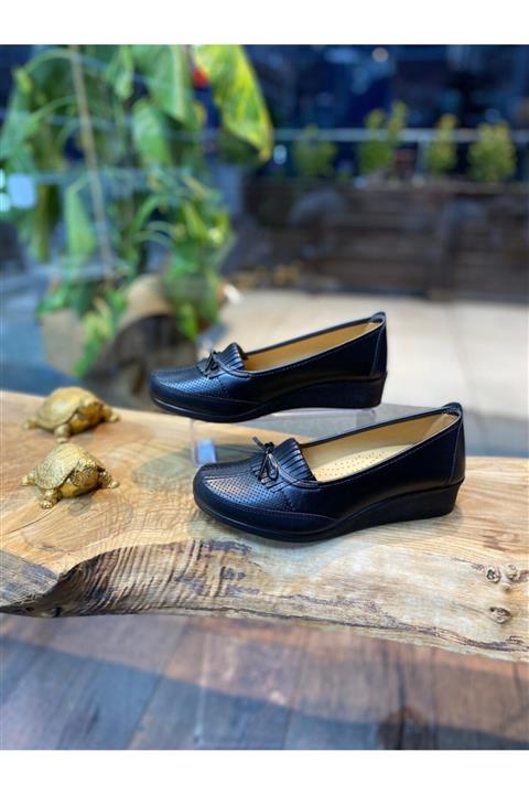 DEMET BUTİK Siyah Renk Ortopedik Anne Ayakkabısı