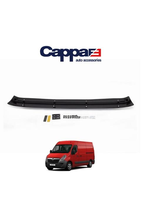 Cappafe Opel Movano Ön Cam Güneşliği Siperlik Vizör Şapka Terek Akrilik (Abs) Piano Black 2010-2019