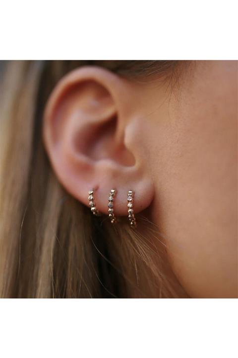 ByGoldenHouse Topik Mini Halka Küpeler