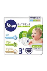 Sleepy 3+ Numara Midi Plus Natural Bebek Bezi  96 Adet 5-10 kg