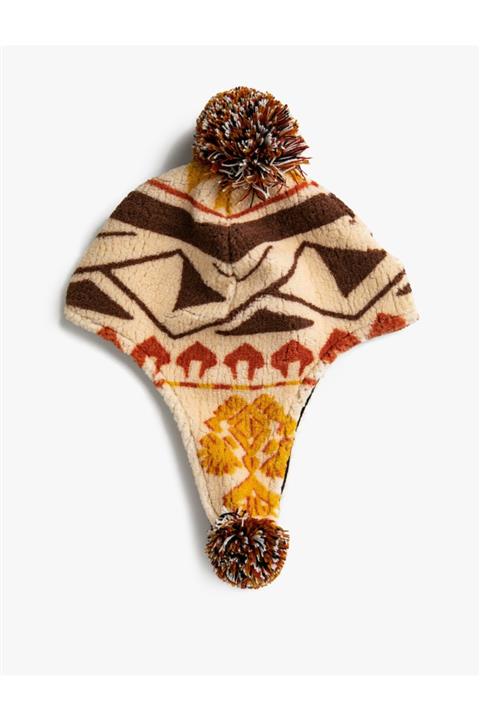 Koton Desenli Ponponlu Bere