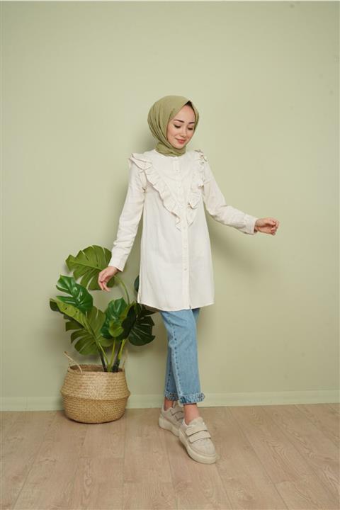 KAMİL KESKİN Volanlı Gömlek