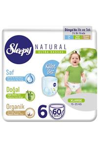 Sleepy Natural Külot Bez 6 Numara Xlarge 60 Adet (15-25 Kg)