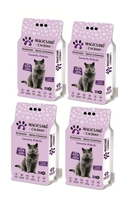 magicsand Cat Litter Lavanta Kokulu Kedi Kumu 5 Lt * 4 Adet Adet