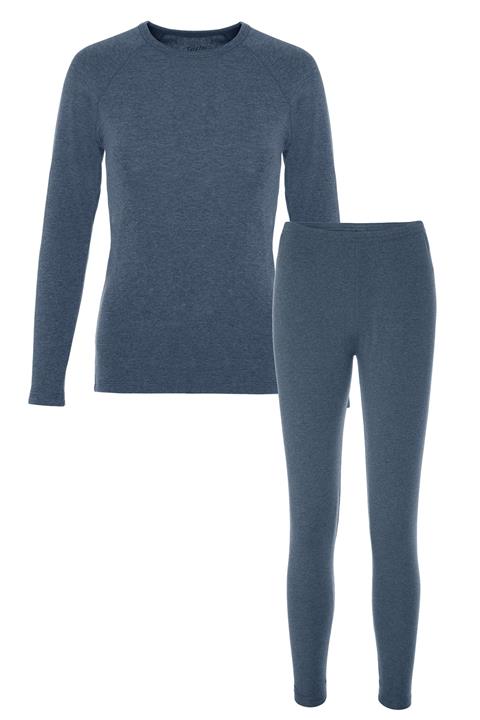 TOLIN Kadın Termal Içlik Takım Indigo Melanj 8290