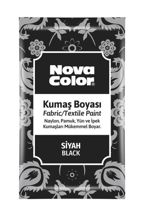 Nova Color Toz Kumaş Boyası 12 gr X 12 Adet Siyah Nc-904 12'li Paket