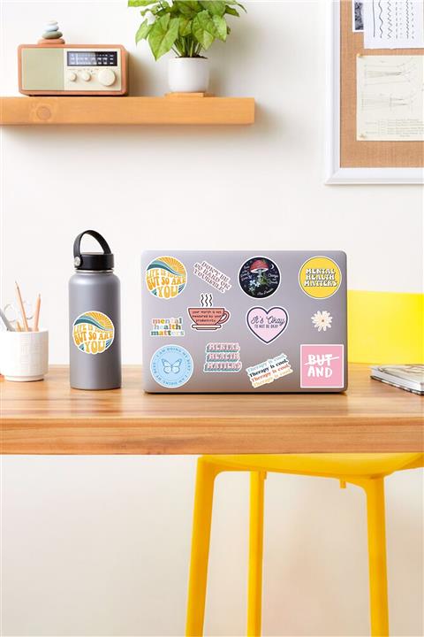 AR Sticker - Mental Art Sanat Temalı Laptop Notebook Tablet Sticker Set 2