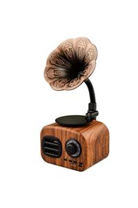 MAXCOM Ft-05 Retro Mini Ahşap Gramafon Bluetooth Radio Hoparlör