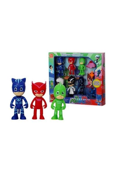 SUDEN Kutulu Pj Masks-pijamaskeliler Catboy Owlette Gekko 6'lı Oyun Seti