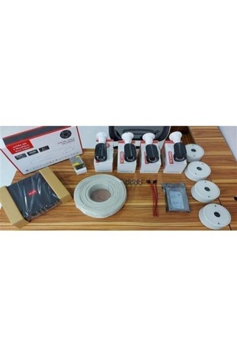 EG GÜVENLİK Eg 4 Kameralı Full Hd Gece Görüşlü Güvenlik Kamera Seti