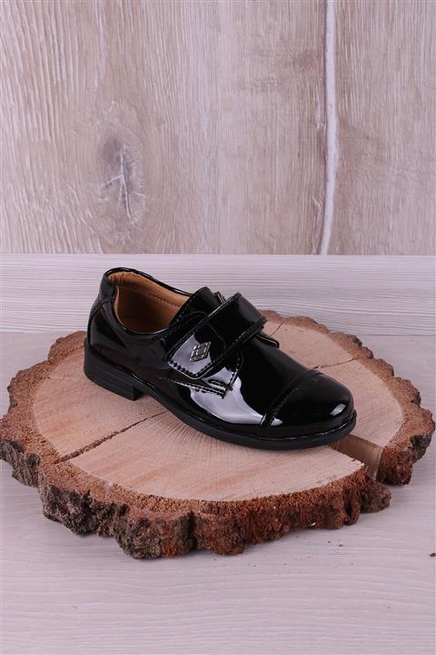 Kidya Erkek Çocuk Siyah Rugan Ortopedik Ayakkabı