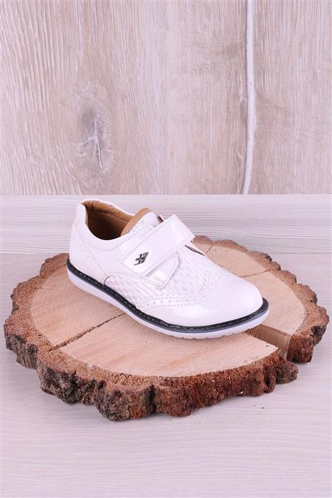 Kidya Erkek Çocuk Beyaz Rugan Ortopedik Ayakkabı