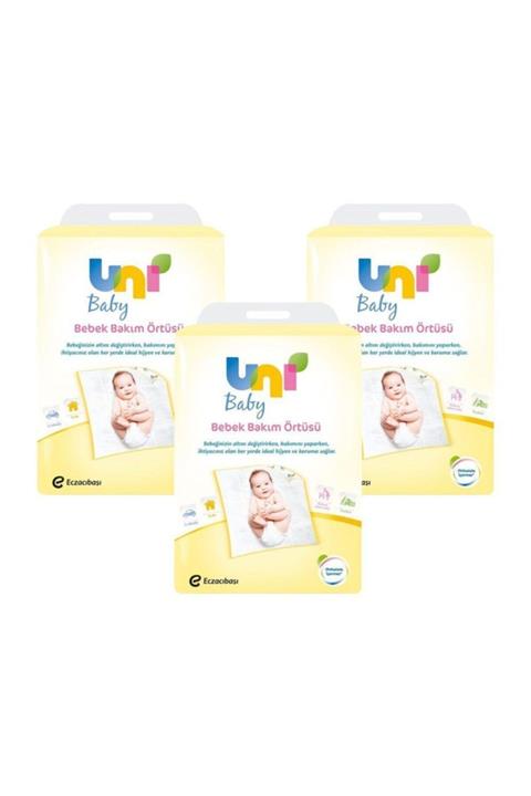 Uni Baby Bebek Bakım Örtüsü 3x10'lu