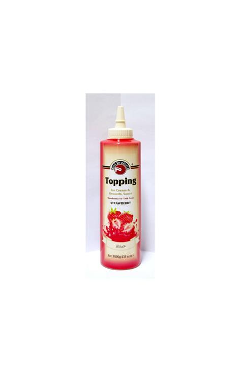 Global Fo Çilek Aromalı Topping Sos-Dondurma Sosu